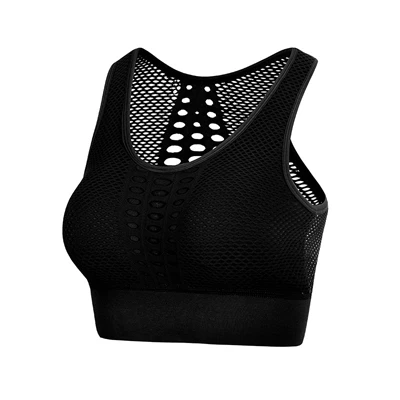 Black Sports Bra Бесшовный спортивный бюстгальтер для женщин, спортивный бюстгальтер для спортзала, топ, пуш-ап, бюстгальтер для йоги, фитнеса, спортивный бюстгальтер, женское сексуальное нижнее белье, женский спортивный топ - Цвет: Black Sports Bra