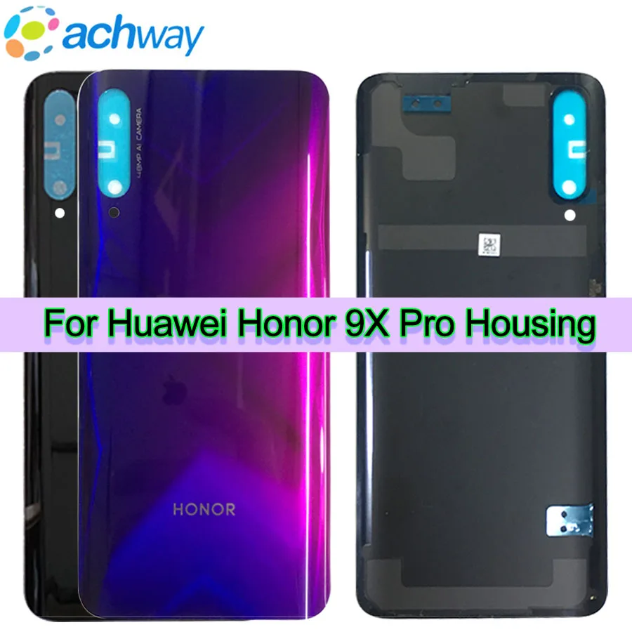 Для huawei Honor 9X Pro задняя крышка батарейного отсека стеклянный задний корпус панель стеклянная крышка замена дверного корпуса