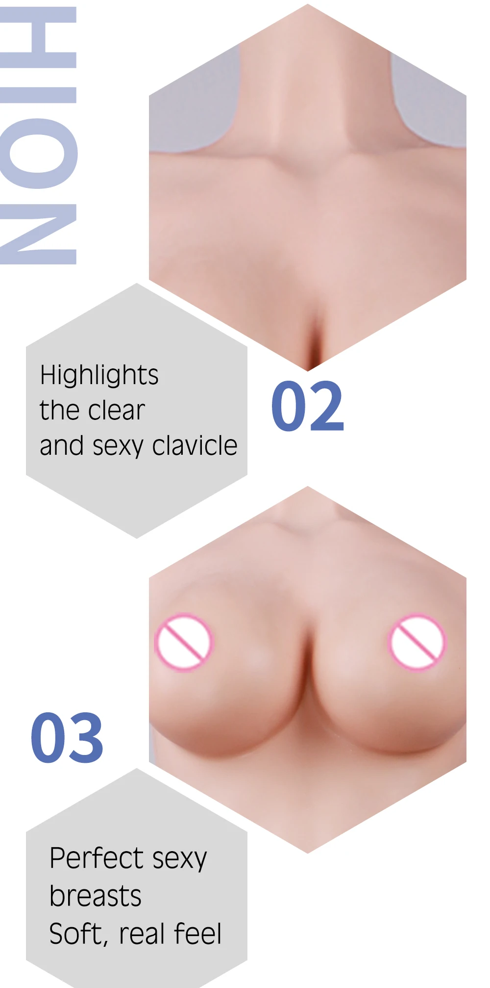 C Cup Silicone Breast Plate Realistic Boobs Breast Forms Vagina Real Pussy Buttocks Bodysuit for Crossdresser Transgender Sissy (4)