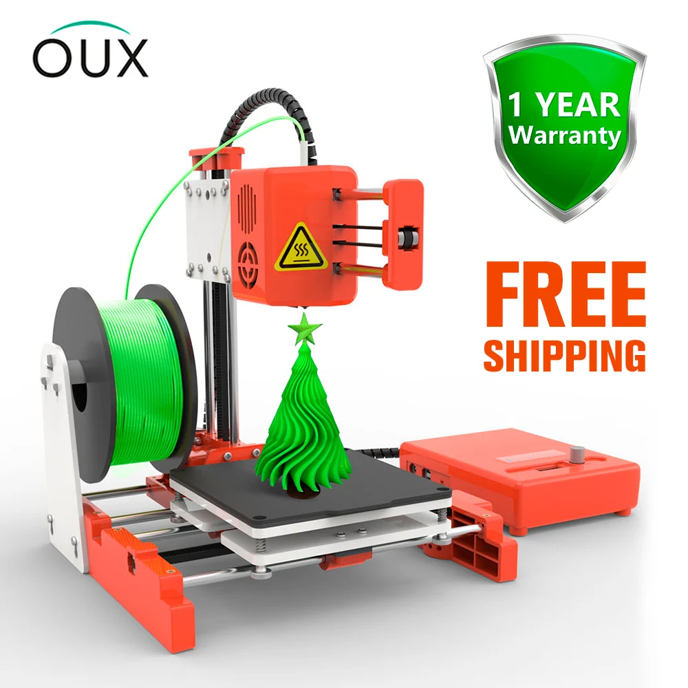 3D настольный мини-принтер OUX Genius X2 высокоточный школьный образовательный центр