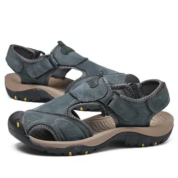 

GOMNEAR Men's Hiking Sandals Classic Summer Outdoor Casual Closed Toe Climbing Comfortable Top Quality Fisherman Beach Shoes