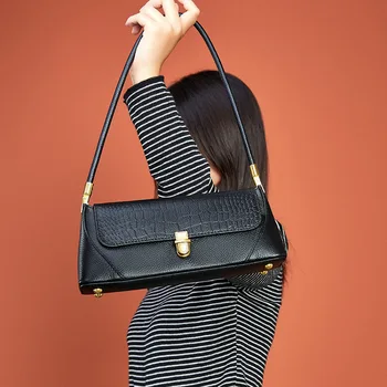 

Crocodile Pattern Genuine Leather Handbags for Women 2020 Shoulder Bag Female Small Elegant Totes Lady Handbag Luxury Hand Bag