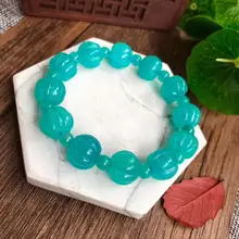 

Natural Green Amazonite Bracelet Gemstone Mozambique Stretch 11mm Amazonite Clear Carved Beads Men Women Fashion Stone AAAAAA