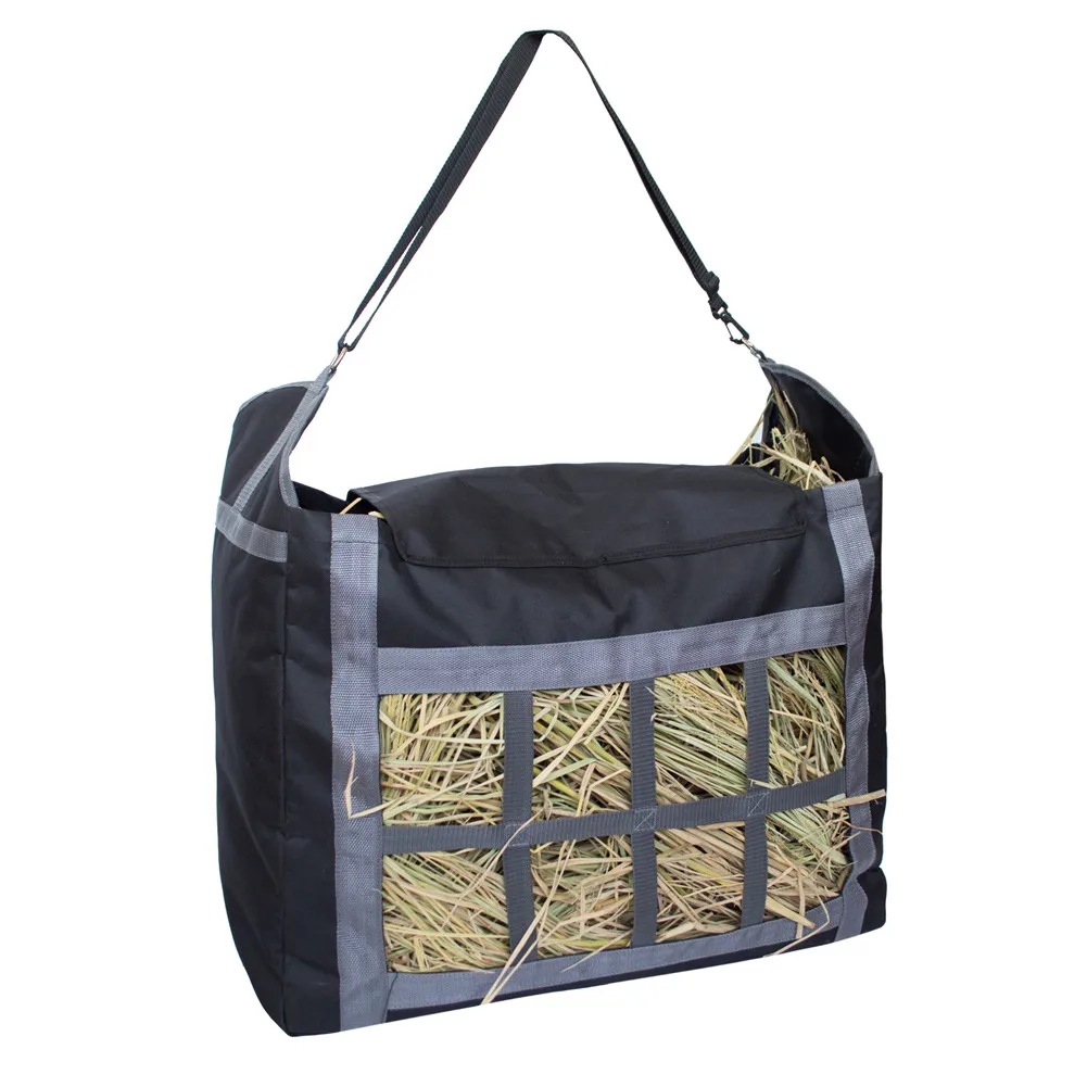 Horse Hay Bag Slow Feeding Tote Front Divider Feeder Hay Net Farm Supplies Large Capacity Large Size Poultry Food Bags Traval