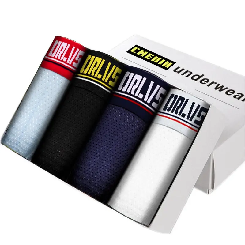 

4Pcs breathable Sexy Underwear Men Boxer Homme Mens Underwear Boxershorts Men Boxers Sexy Boxer Shorts bikini slip