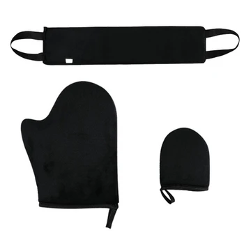 

3pcs Reusable Body Self Tanning Mitt Back Applicator Set Exfoliating Oiling Mittens Lotion Applicators Body Cleaning Glove