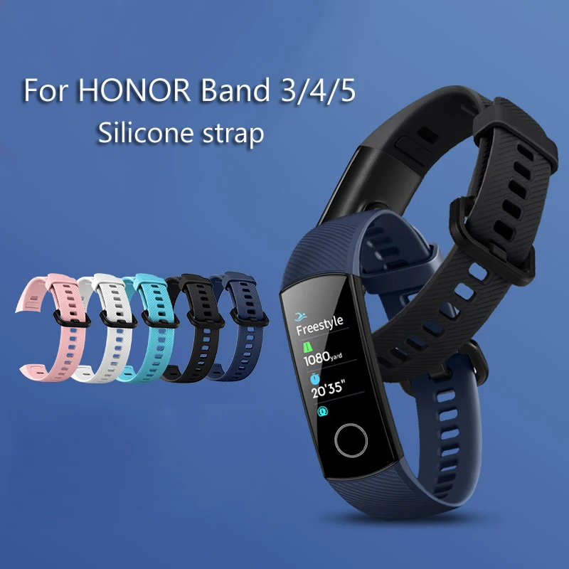 Силиконовый ремешок для honor band 4 5 Смарт спортивный браслет двухцветный fot huawei 3