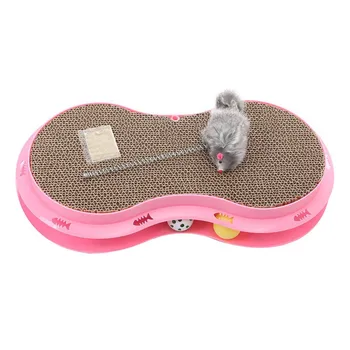 

Pet Cat Mouse Toy Attract attention For Cat Pet Cat Corrugated Paper Bell Play Board Interactive Play Toy Pet Supplies
