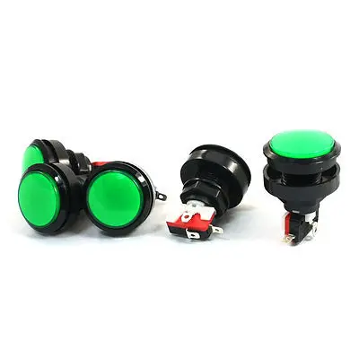 

SPST Green Head Momentary Solder Game Machine Arcade Button Micro Switch 5Pcs