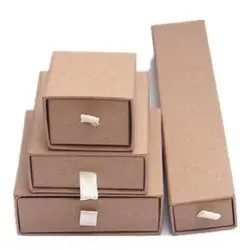 Крафт-Бумага ящик Стиль коробка для браслета кольцо упаковки Цепочки и ожерелья комплект ювелирных изделий упаковки индивидуальный