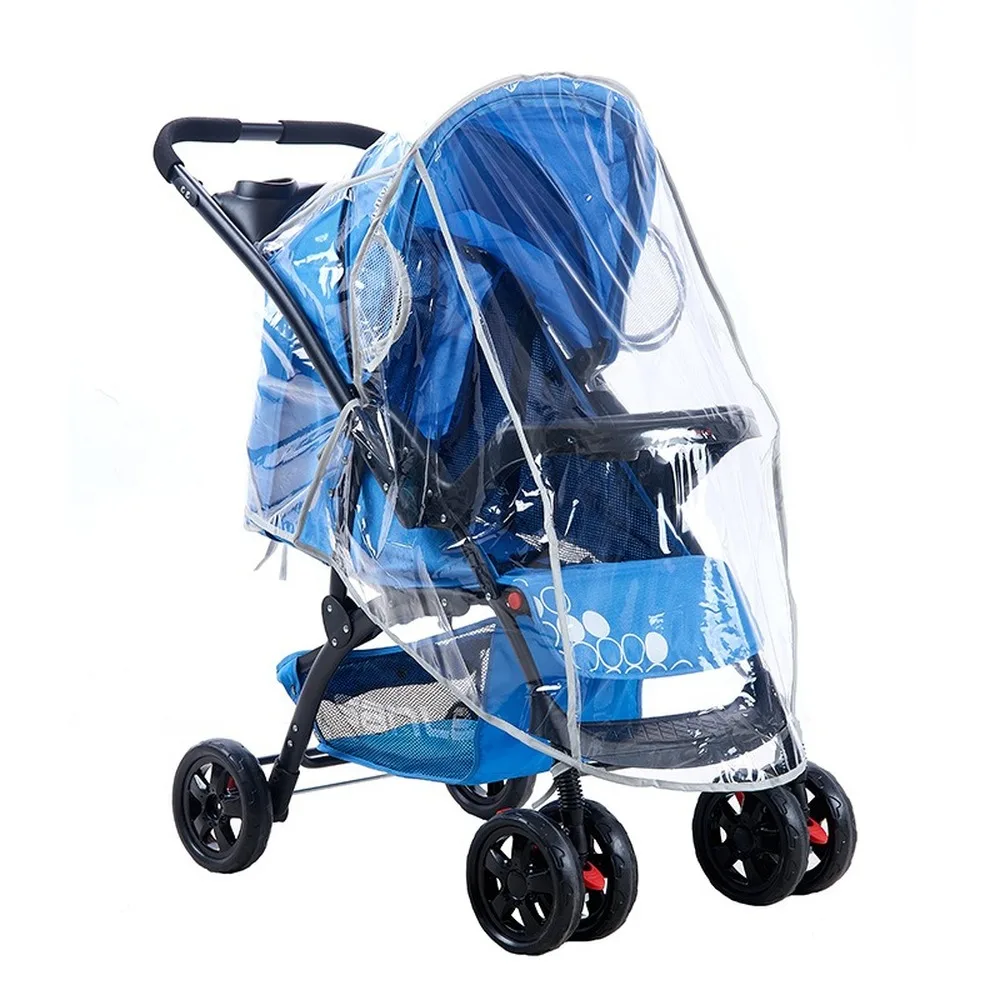 Waterproof Rain Cover Transparent Wind Dust  Baby Strollers Pushchairs Raincoat S/M/L Shield Zipper Open Stroller Accessories baby trend double stroller accessories	