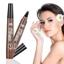 Четырехглавая жидкая подводка для бровей карандаш для плавания не выцветает водонепроницаемый и от потения-доказательство природы карандаш для бровей TSLM1