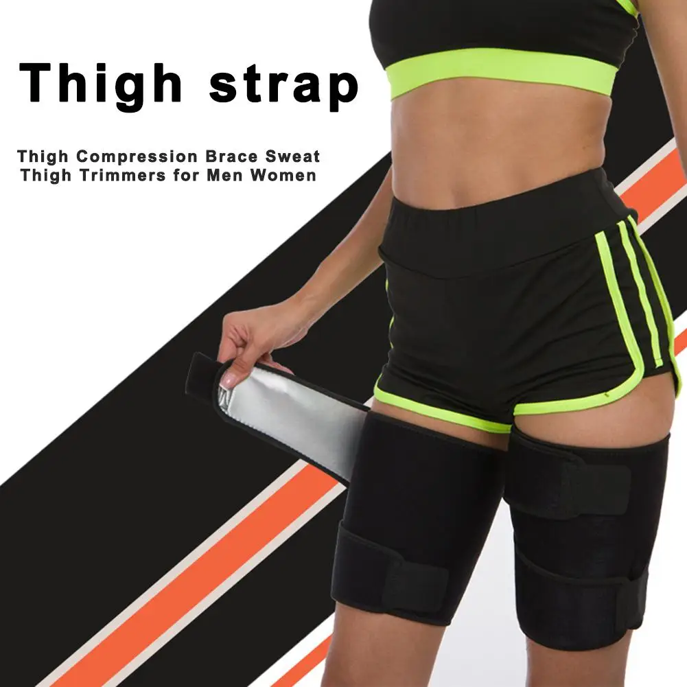 Outdoor Sports Thigh Compression Brace Sweat Thigh Trimmers for Men Women Increases Heat and Sweat Production to The Thigh Area