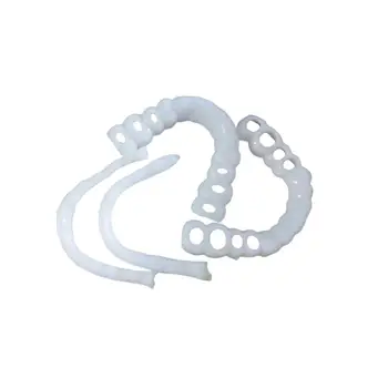 

1set Perfect Silicone Fitting Top & Bottom Plate Cosmetic Wrenches Denture Simulation Teeth Cover Whitening N1T6