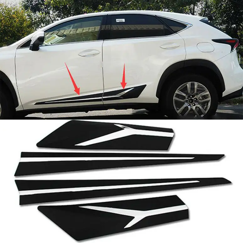For Lexus NX200t NX300h ABS Chrome Body Side Door Moulding Trim cover Car accessories Car modification