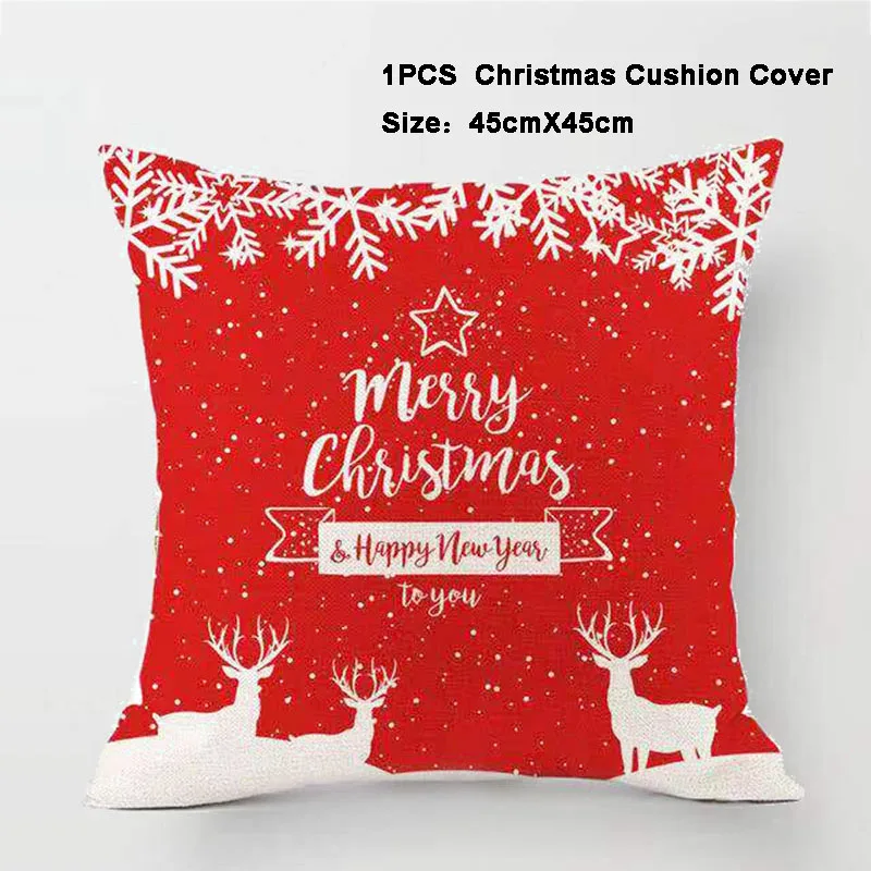 Heronsbill веселое Рождество размером 45*45, декоративная подушка из хлопка с эффектом памяти Чехол украшения для дома год украшения Санта Клаус дерево подарок на Рождество