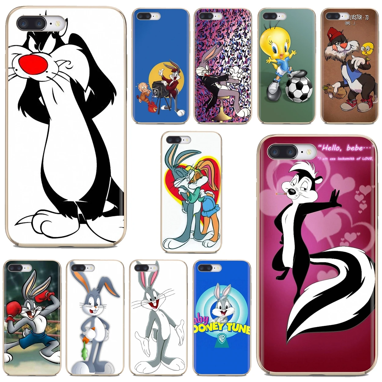 Мягкий чехол для телефона с супер мультяшным Looney Tunes Bugs Bunny Samsung Galaxy J1 J2 J3 J4 J5 J6 J7 J8