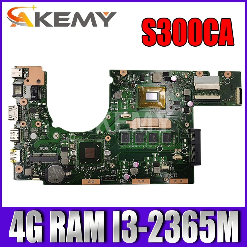 Akmey with 4G RAM I3-2365M S300CA Laptop motherboard For Asus VivoBook S300C S300 Test original mainboard | Компьютеры и офис