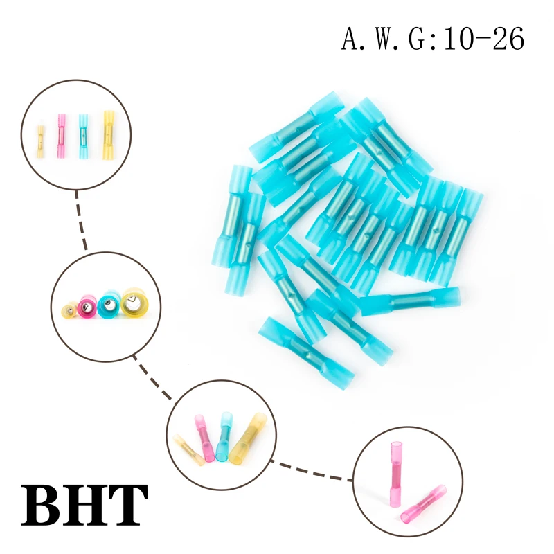 

BHT heat shrink tubing terminal insulation contraction middle docking waterproof cold pressed terminal wire connector