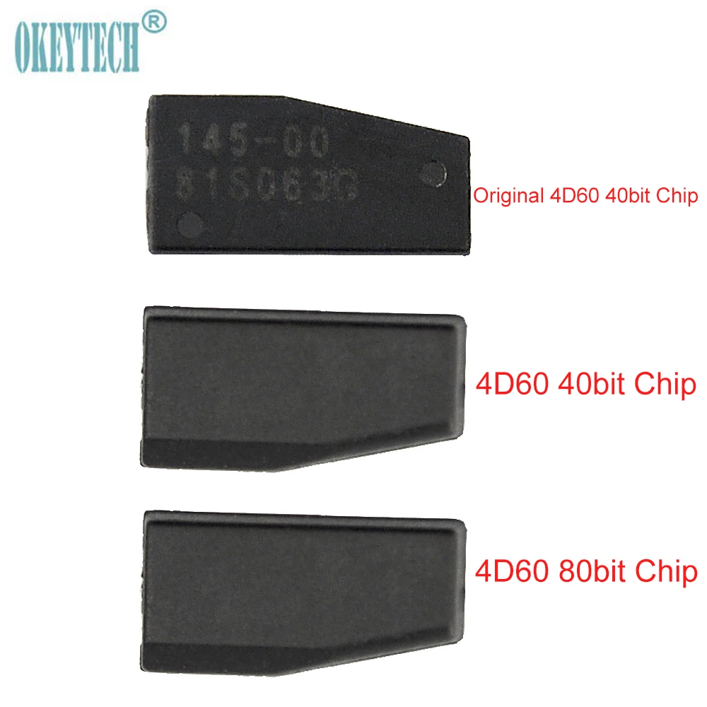 

OkeyTech High Quality Transponder Blank Carbon Car Key Chip 4D60 40/80 Bits Chip For Ford Fiesta Connect Focus Mondeo Ka