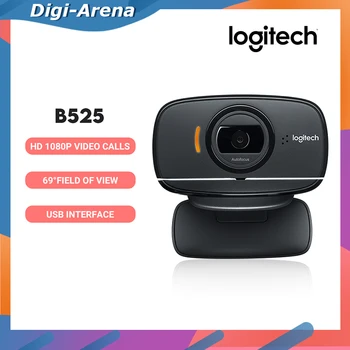 

Logitech Webcam Portable B525 HD 1080p 360 Rotating 8Mega Video Auto Focus Calling USB Web Camera Desktop or Laptop Webcam