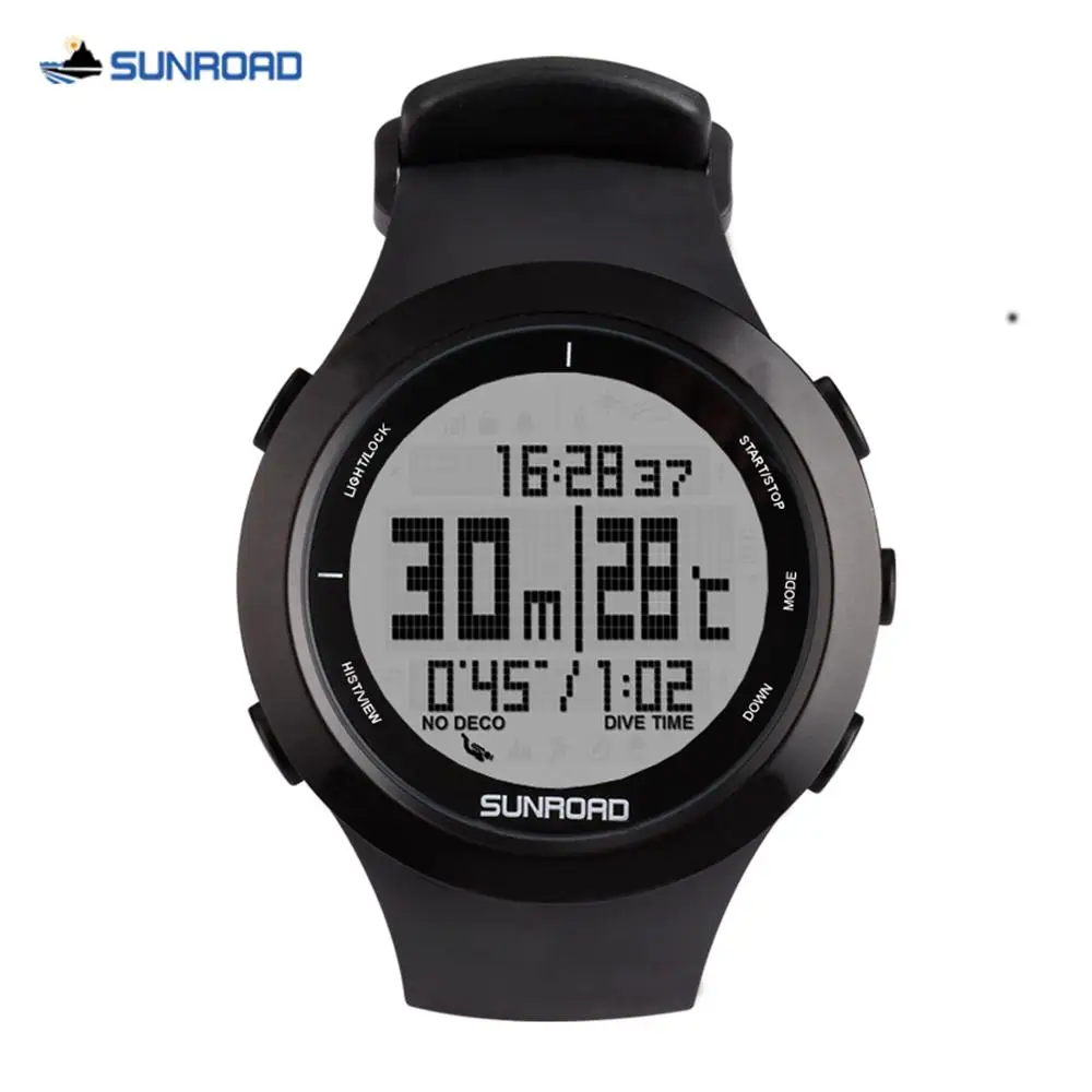 SUNROAD Smart Scuba Free Snorkeling Diving Computer Watch for Underwater Sports with Large Screen Waterproof Casual