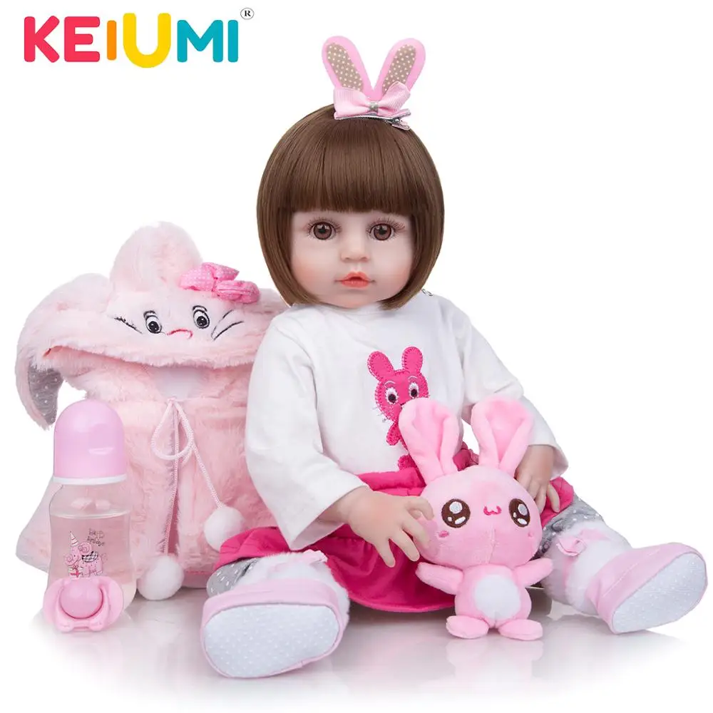 KEIUMI реалистичный выглядит как кролик Новорожденный малыш милые куклы