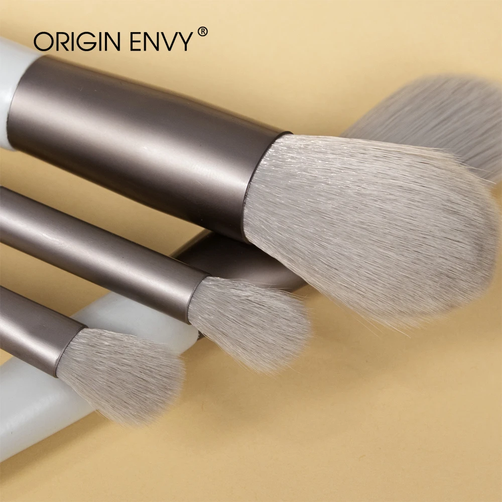 ORIGIN ENVY 7Pcs Makeup Brushes Foundation Brush Wooden Handle Soft Hair Makeup Set Brush Portable Beauty Tool Beauty