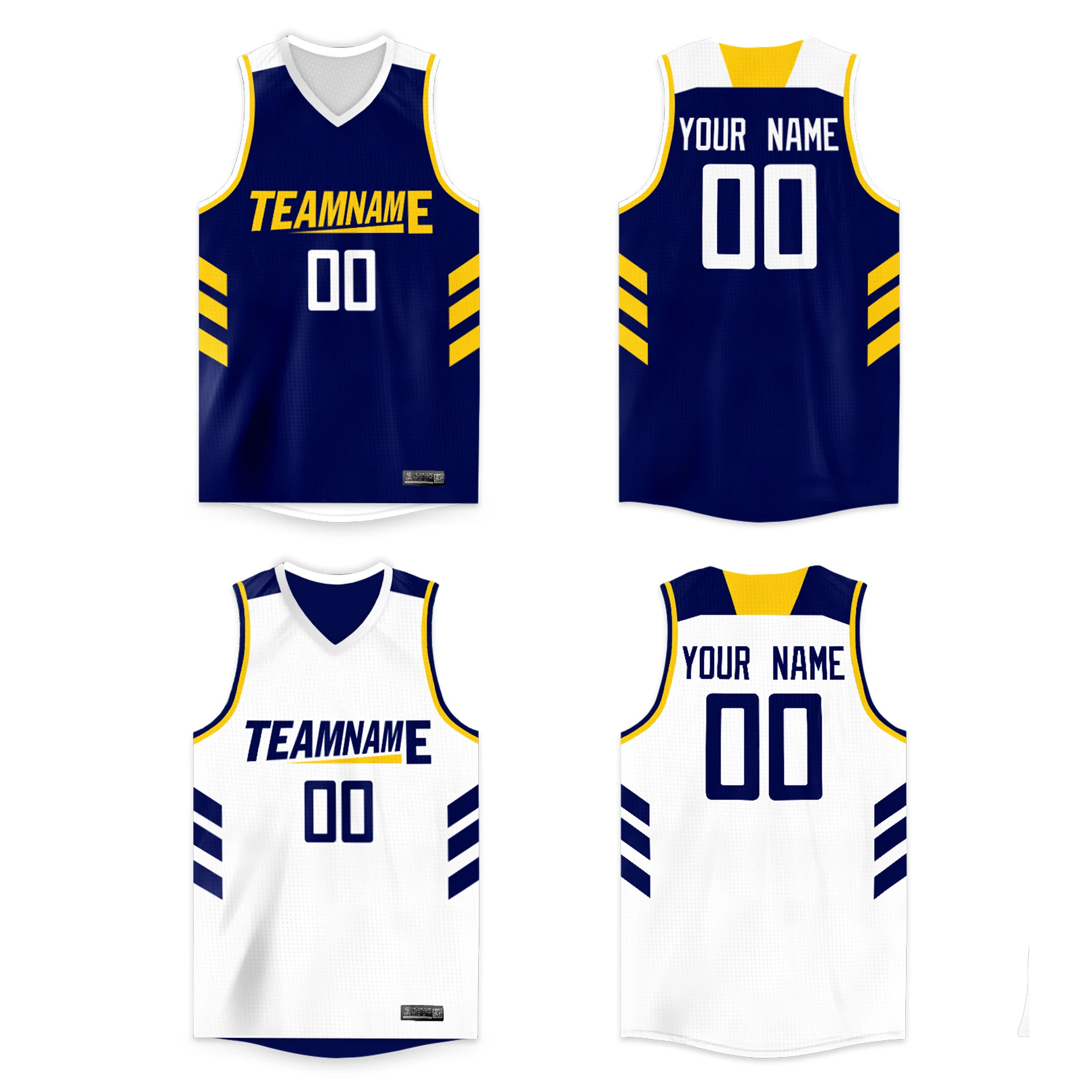 Double-sided Basketball Jersey Sleeveless Basketball Shirt Competition Training Breathable Sportswear Men/Youth