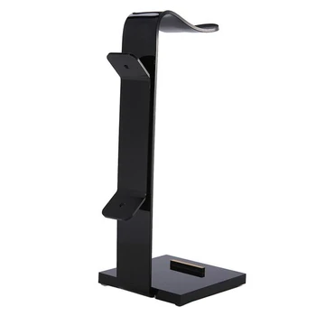 

HOT-Universal Headphone Acrylic Headset Earphone Stand Holder Display for Headphones Bracket for Ipad Holder Black Rack Hanger