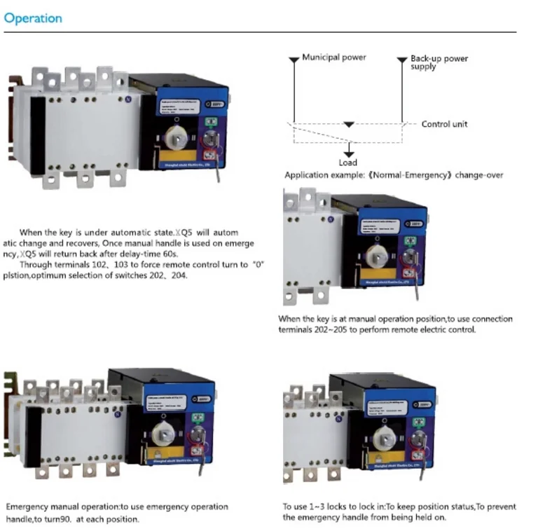 ATS 4P 3P двойной выключатель питания из поликарбоната 250A 220 V/230 V/380 V/440 V 4-полюсный 3-фазный автоматический переключатель ats