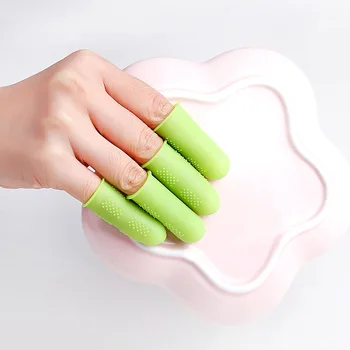 

5Pcs Finger Non-slip Finger Protector Kitchen Tools Barbecue Tools Hot Food Grade Silicone Finger Sleeve Insulation Protectors