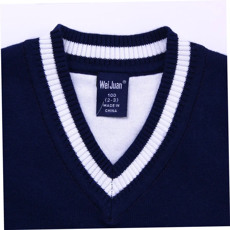 

[School Uniform Vest Election Code] 19 Years Spring And Autumn New Style Childrenswear College Style Wool Vest Waistcoat Men And