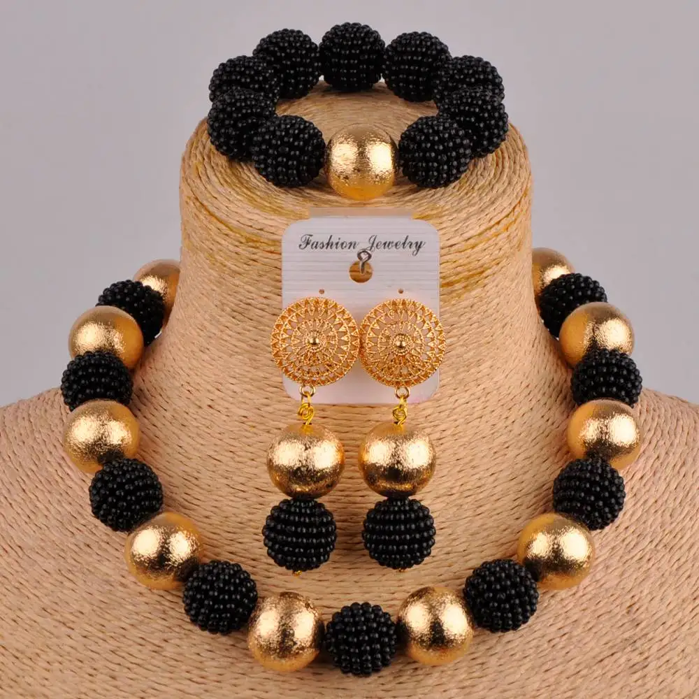 Ladies Black & Pearl Beaded Necklace Wedding Outfit New 