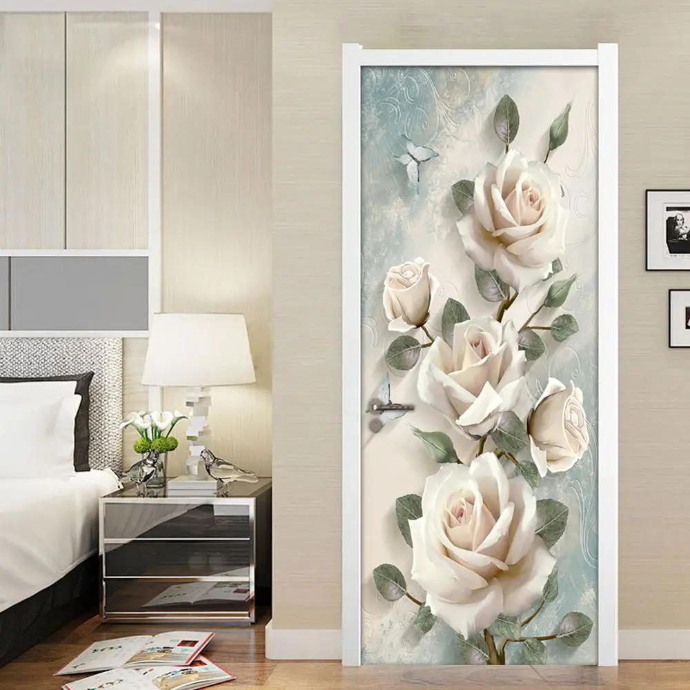 Hua gu поперечная поставка товаров абстрактный цветок палка двери наклейки Настенная роспись с сайта Amazon товаров EBay поставка o
