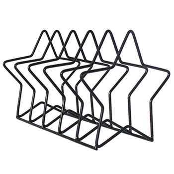 

Pentagram Metal Bookend Creative Star Book Standing Document File Desktop Manager Bookshelf Stand