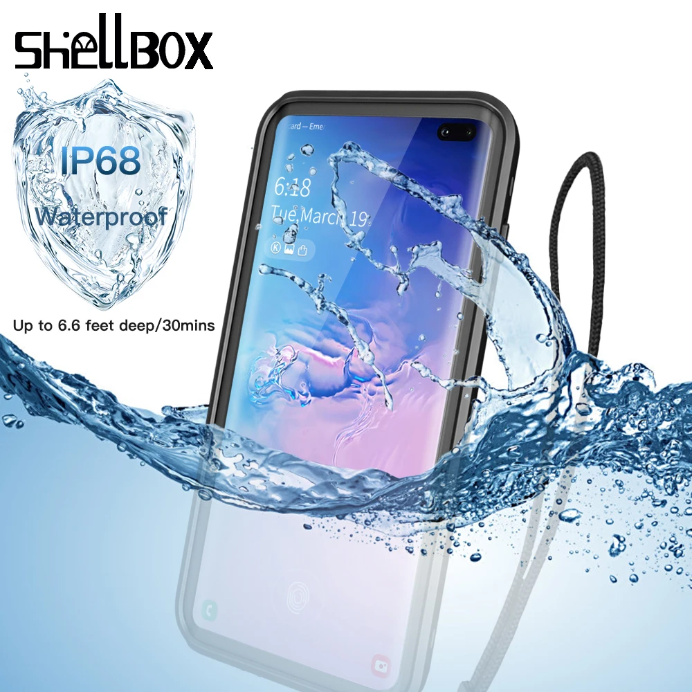 Чехол SHELLBOX IP68 Водонепроницаемый для Samsung S10 Plus S9 S8 Note 8 9|Бамперы| |