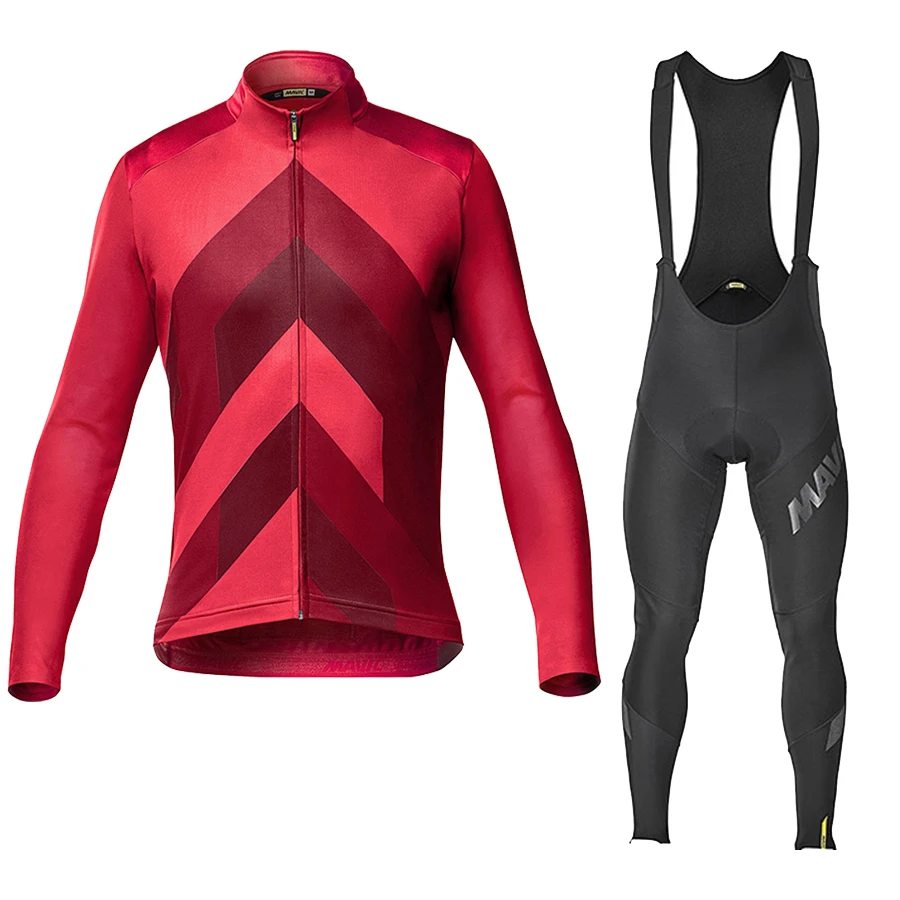 MAVIC Fluo желтый костюм для велоспорта с длинным рукавом летний комплект спортивный