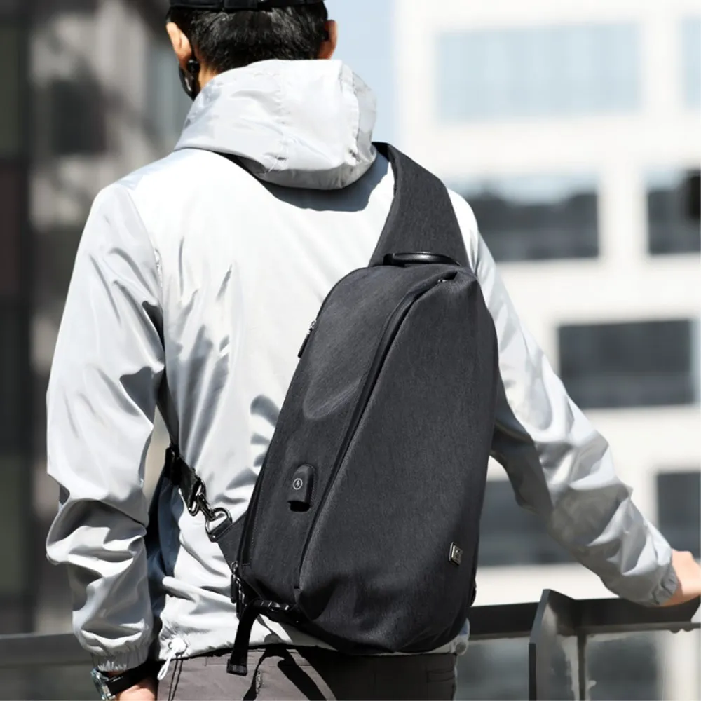 

one shoulder Bag backpack for men chest backpack man's bag on shoulder 13" inch man USB Charge backpack