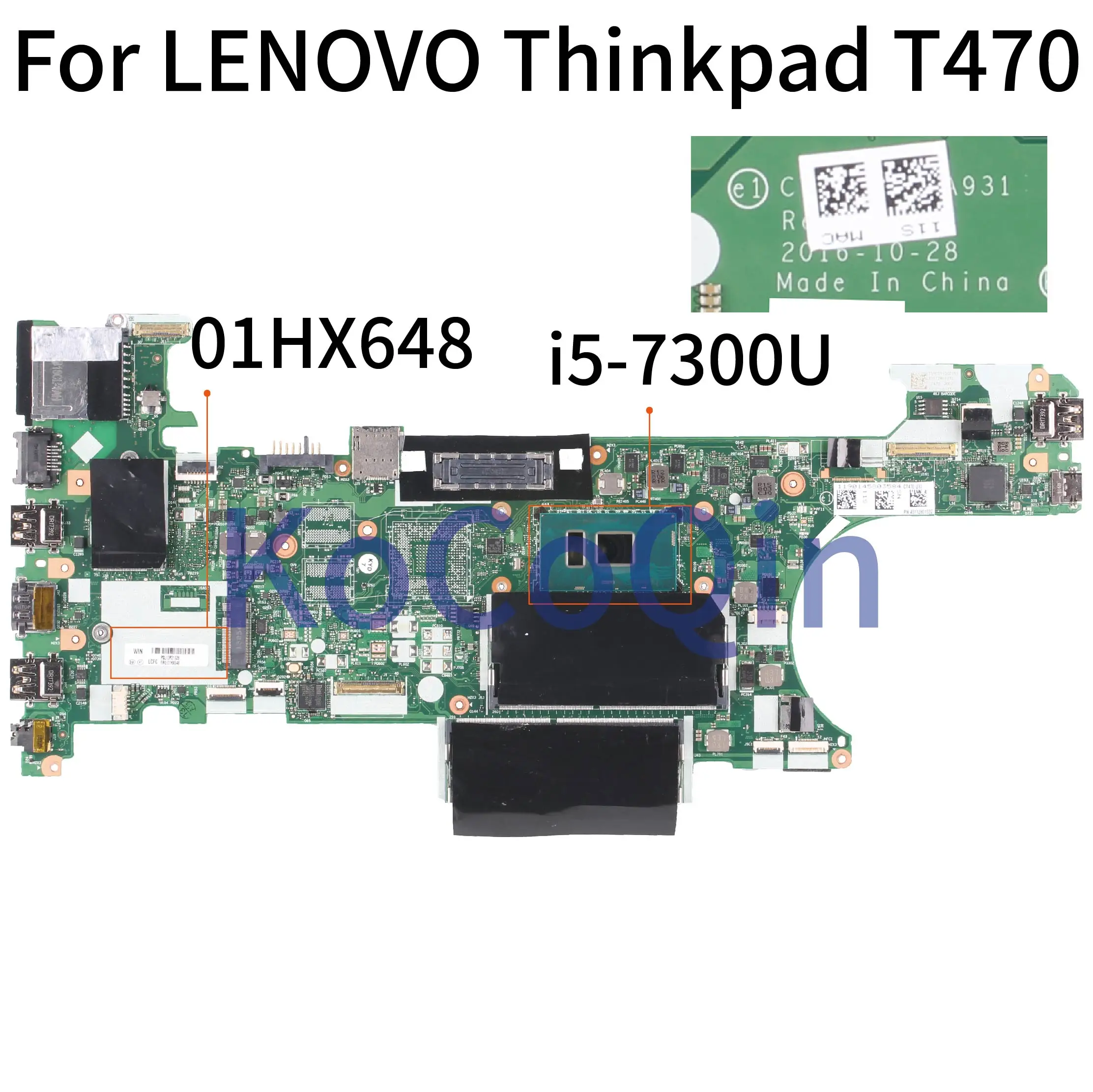 ^Cheap KoCoQin Laptop motherboard For LENOVO Thinkpad T470 Core SR340 i5-7300U Mainboard 01HX648 NM-A931 Tested 100% ^Cheap KoCoQin Laptop motherboard For LENOVO Thinkpad T470 Core SR340 i5-7300U Mainboard 01HX648 NM-A931 Tested 100%