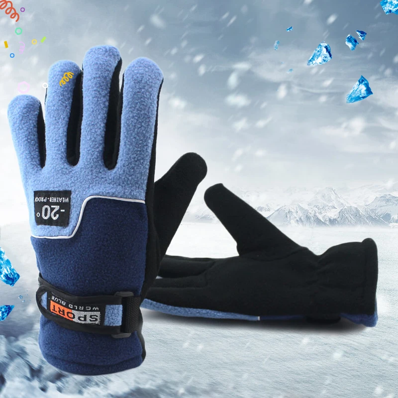 

Men Gloves Warm Fleece Winter Hunting Breathable Gloves Fleece Full Finger Glove Anti-skid Glove Dropship