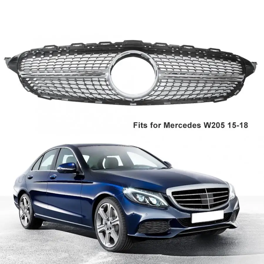 Авто передний бампер Гриль аксессуар решетки подходит для Mercedes W205 15-18 автомобильные аксессуары легко установить не легко взломать