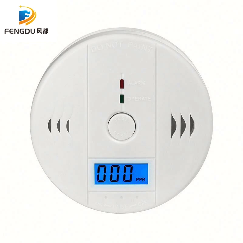 Home Security 85dB Warning High Sensitive LCD Display Photoelectric Stand Alone CO Gas Sensor Carbon Monoxide Detector Sensor