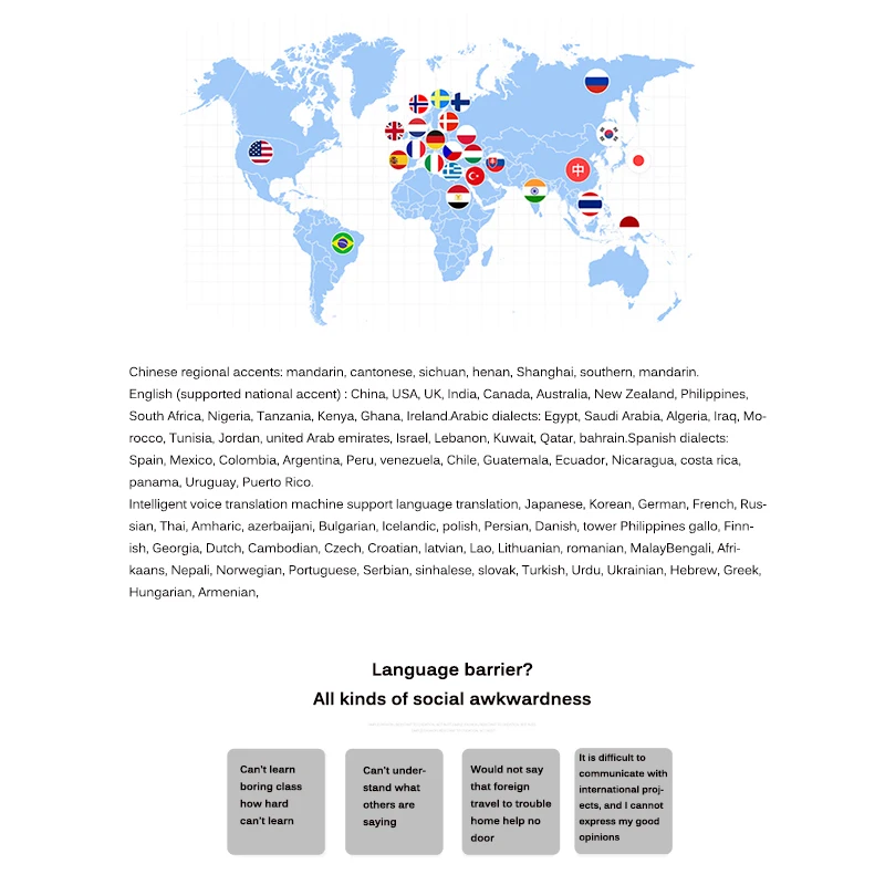 Portable WIFI Intelligent Global Voice Translator RealTime Multilanguage Interpreter Communication facilitation USB rechargeable