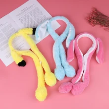 Плюшевая Подарочная подвижная шляпа танцевальная игрушка милая шапка с заячьими ушами повязка на голову может двигаться Милая шапка