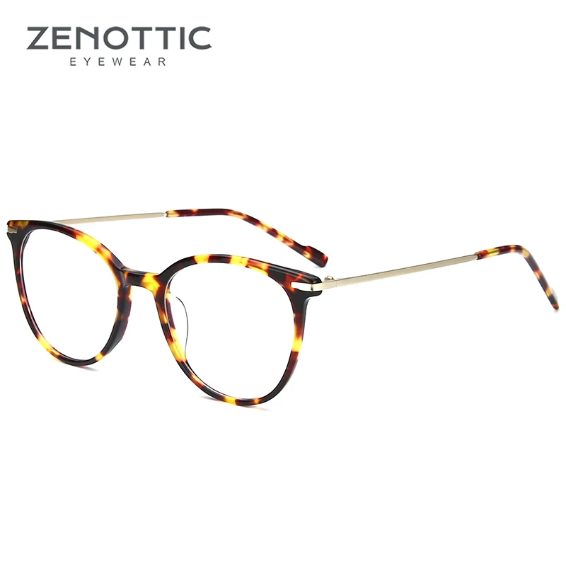 ZENOTTIC ретро круглые очки по рецепту, оправа для женщин, оптическая оправа для очков, женские очки для близорукости, дальнозоркости, BT2305
