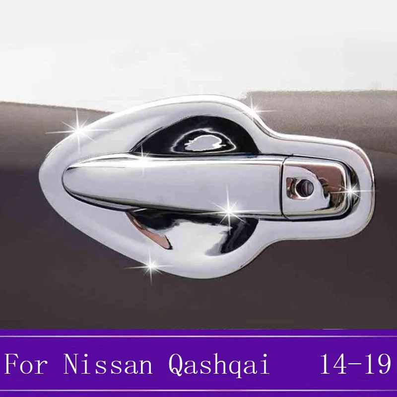 ABS Chrome Door Handle Cover Bowl Cup Cap Trim Insert Bezel Frame Smart Key Fit For Nissan Qashqai J11 2014-2017 2018 2019 fast |