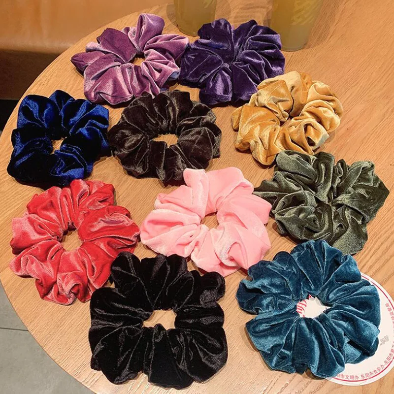 1PCS Popular Scrunchies Telephone Wire Gum For Ladies Elastic Hair Band Rope Candy Colored Bracelet Ponytail Scrunchy Girl Women crocodile hair clips