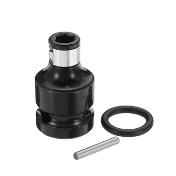 

Telescopic Socket Adapter Ring Pin 1/4in Hex Shank Set Drill Chuck Black