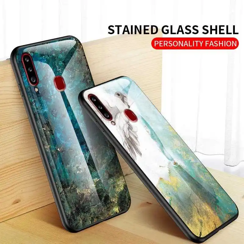 

Joomer Marble Pattern Glass 6.5"For Samsung Galaxy A20s Case For Samsung Galaxy A20s Phone Case Cover